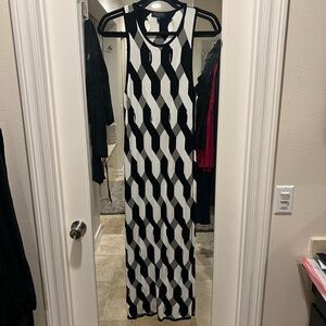 Rag & Bone Monochrome Patterned Maxi Dress